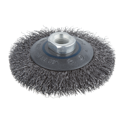 Wolfcraft Kegel-draadborstel | Gevlochten | M14 | Ø100 x 15mm | 1 stuk - 2705000