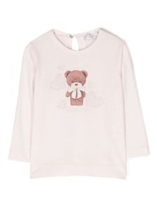 Monnalisa t-shirt en coton à imprimé ourson - Rose