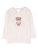 Monnalisa t-shirt en coton à imprimé ourson - Rose - thumbnail