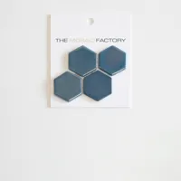 The Mosaic Factory Valencia Mozaiek Tegel Hexagon- Blauw Glas Recycled 278x325 mm