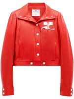 Courrèges veste Iconique en vinyle - Rouge - thumbnail