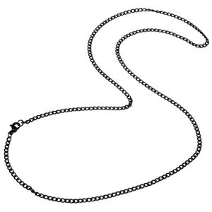 LGT Jewels Cubaanse koord ketting Zwart 3mm-60cm