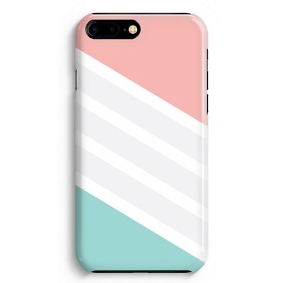 Strepen pastel: iPhone 8 Plus Volledig Geprint Hoesje
