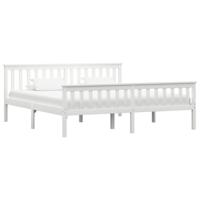 Bedframe massief grenenhout wit 180x200 cm