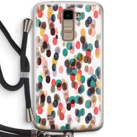 Tropical Dots: LG K10 (2016) Transparant Hoesje met koord