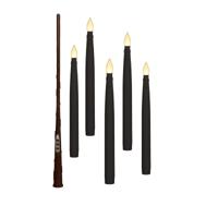 Kaars zwevend h28,5 cm zwart 5st - Annas collection
