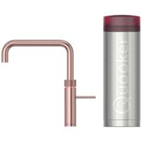 Quooker Fusion Square Keukenkraan Set - Kokend Warm- en Koud Water - Rosé Koper - Inclusief PRO3 Reservoir
