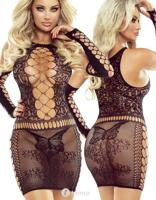 * PROVOCATIVE Zwart jurkje met arm sleeves, PR1532