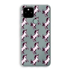 Musketon Unicorn: Google Pixel 5 Transparant Hoesje