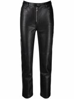 Patrizia Pepe pantalon skinny court en cuir artificiel - Noir