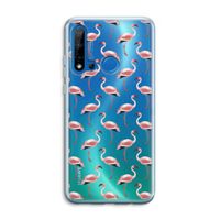 Flamingoprint groen: Huawei P20 Lite (2019) Transparant Hoesje