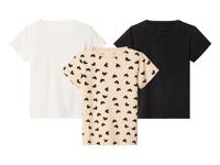 lupilu 3 stuks peuters T-shirts (110/116, Zwart/beige/wit) - thumbnail