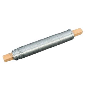 Binddraad/wikkeldraad - op rol - zilver - 50 meter x 0,65 mm - hobbydraad/bloemendraad