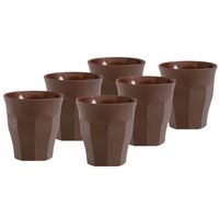 Set van 12x stuks koffie/espresso glazen bruin 90 ml Picardie - Koffie- en theeglazen - thumbnail