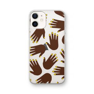 Hands dark: iPhone 12 Transparant Hoesje