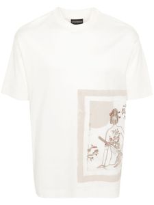 Emporio Armani t-shirt à imprimé graphique - Tons neutres