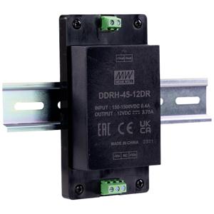 Mean Well DDRH-45-12DR DIN-rail DC/DC-converter 12 V/DC Aantal uitgangen: 1 x Inhoud: 1 stuk(s)