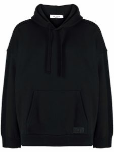 Valentino Garavani hoodie à design à empiècements - Noir