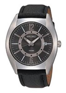Seiko horlogeband SGEC63P1 / 7N42 0CW0 Leder Zwart 22mm + zwart stiksel