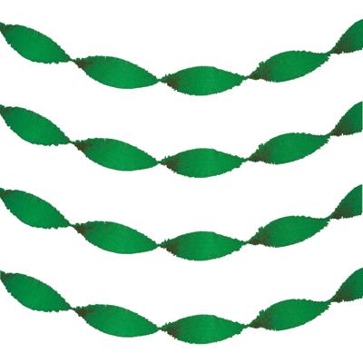 Feest slinger - groen - crepe papier - 24 meter - draaislinger decoratie