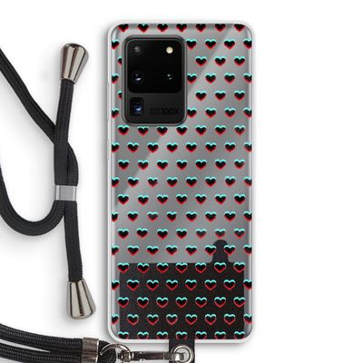 Hartjes: Samsung Galaxy S20 Ultra Transparant Hoesje met koord