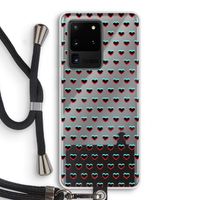 Hartjes: Samsung Galaxy S20 Ultra Transparant Hoesje met koord