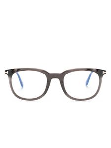 TOM FORD Eyewear lunettes de vue rondes à plaque logo - Noir