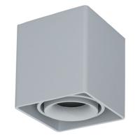 Vierkante LED Opbouwspot Esto - Kantelbaar - GU10 - Plafondspot - Binnen - Vervangbare afdekring - Grijs