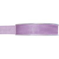 Organza sierlint - lila paars - 15 mm x 20 meter - Hobby decoratie lint - Cadeaulint