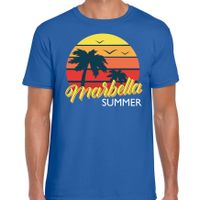 Marbella zomer t-shirt / shirt Marbella summer blauw voor heren
