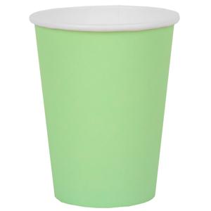 Santex feest/verjaardag bekertjes - 10x stuks - karton - mintgroen - 270 ml