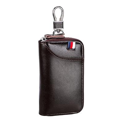 9102 multifunctionele taille opknoping lederen rits portemonnee sleutels houder tas (koffie)