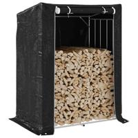 VidaXL Haardhoutrek met regenhoes 150x100x200 cm gegalvaniseerd staal VidaXL Haardhoutrek met regenhoes 150x100x200 cm gegalvaniseerd staal