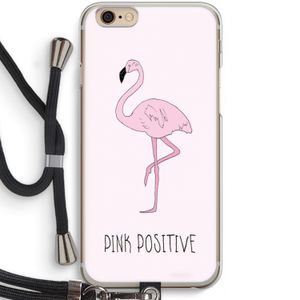 Pink positive: iPhone 6 / 6S Transparant Hoesje met koord