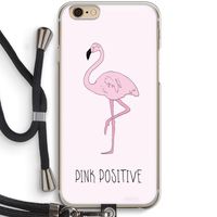 Pink positive: iPhone 6 / 6S Transparant Hoesje met koord
