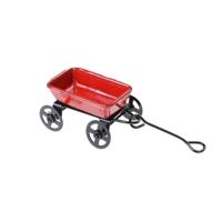 1:12 Mini cute Dollhouse miniatuur metalen rode kleine trekken kar tuinmeubelen accessoire speelgoed voor Home decor gift