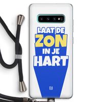 Laat de zon in je hart: Samsung Galaxy S10 Plus Transparant Hoesje met koord