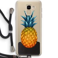 Grote ananas: Samsung Galaxy J6 (2018) Transparant Hoesje met koord