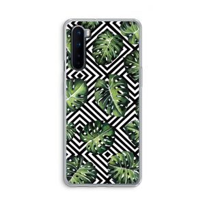 Geometrische jungle: OnePlus Nord Transparant Hoesje
