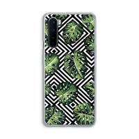 Geometrische jungle: OnePlus Nord Transparant Hoesje