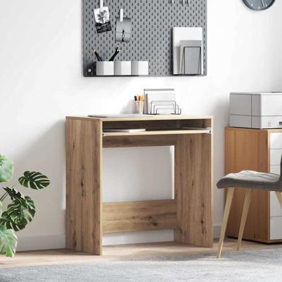 Bureau artisanaal eikenkleurig 77,5 x 43 x 79 cm Bewerkt hout