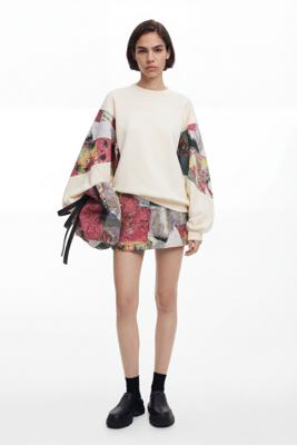 Sweatshirt met bedrukte mouwen M. Christian Lacroix - WHITE - M