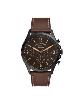 Fossil Heren Forrester chronograaf chronograaf zwartkleurig roestvrijstalen horloge FS5608