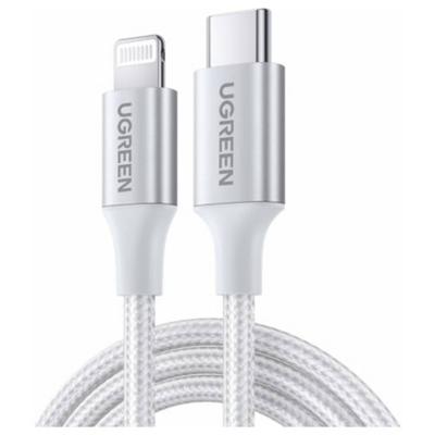 UGREEN USB-kabel USB-C stekker, Apple Lightning stekker 1 m Zilver 70523