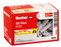 Fischer plug sx plus 6 x 30 100 st 568006