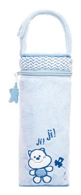 Saro fleswarmhouder 24cm blauw beertje