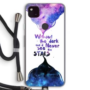Stars quote: Pixel 4a 5G Transparant Hoesje met koord
