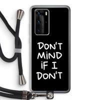 Don't Mind: Huawei P40 Pro Transparant Hoesje met koord