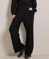 wide fit broek met label