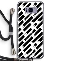 Zwarte vegen: Samsung Galaxy S8 Plus Transparant Hoesje met koord